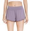 imageWiWi Womens Pajama Shorts Loose Comfy Pajamas Bottoms Lightweight Viscose from Bamboo Sleepwear SXXLAviolet