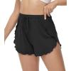 imageWiWi Womens Pajama Shorts Loose Comfy Pajamas Bottoms Lightweight Viscose from Bamboo Sleepwear SXXLBblack