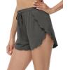imageWiWi Womens Pajama Shorts Loose Comfy Pajamas Bottoms Lightweight Viscose from Bamboo Sleepwear SXXLBiron Grey
