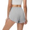 imageWiWi Womens Pajama Shorts Loose Comfy Pajamas Bottoms Lightweight Viscose from Bamboo Sleepwear SXXLBlight Heather Grey