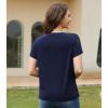 imageWiWi Womens TShirts Summer Casual Dressy Tshirt Short Sleeve Round Neck Tops Clothes 2025 Fashion Outfits SXXLDark Navy