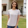 imageWiWi Womens TShirts Summer Casual Dressy Tshirt Short Sleeve Round Neck Tops Clothes 2025 Fashion Outfits SXXLGrayish White