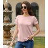 imageWiWi Womens TShirts Summer Casual Dressy Tshirt Short Sleeve Round Neck Tops Clothes 2025 Fashion Outfits SXXLSmoky Pink