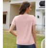 imageWiWi Womens TShirts Summer Casual Dressy Tshirt Short Sleeve Round Neck Tops Clothes 2025 Fashion Outfits SXXLSmoky Pink