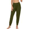 imageWiWi Womens Viscose from Bamboo Joggers Casual Pajama Pants Loose Yoga Bottoms Comfy Lounge Sweatpants with Pockets SXXLArmy Green