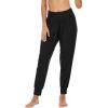 imageWiWi Womens Viscose from Bamboo Joggers Casual Pajama Pants Loose Yoga Bottoms Comfy Lounge Sweatpants with Pockets SXXLBlack