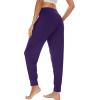 imageWiWi Womens Viscose from Bamboo Joggers Casual Pajama Pants Loose Yoga Bottoms Comfy Lounge Sweatpants with Pockets SXXLDark Purple