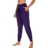 imageWiWi Womens Viscose from Bamboo Joggers Casual Pajama Pants Loose Yoga Bottoms Comfy Lounge Sweatpants with Pockets SXXLDark Purple