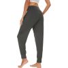 imageWiWi Womens Viscose from Bamboo Joggers Casual Pajama Pants Loose Yoga Bottoms Comfy Lounge Sweatpants with Pockets SXXLIron Grey