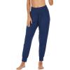 imageWiWi Womens Viscose from Bamboo Joggers Casual Pajama Pants Loose Yoga Bottoms Comfy Lounge Sweatpants with Pockets SXXLNavy Blue