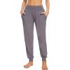 imageWiWi Womens Viscose from Bamboo Joggers Casual Pajama Pants Loose Yoga Bottoms Comfy Lounge Sweatpants with Pockets SXXLPurplish Grey