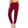 imageWiWi Womens Viscose from Bamboo Joggers Casual Pajama Pants Loose Yoga Bottoms Comfy Lounge Sweatpants with Pockets SXXLWine Red