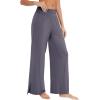 imageWiWi Womens Viscose from Bamboo Lounge Pants Soft Wide Leg Pajama Bottoms Palazzo Yoga Pant Casual Pj Bottom SXXLDark Grey
