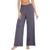 imageWiWi Womens Viscose from Bamboo Lounge Pants Soft Wide Leg Pajama Bottoms Palazzo Yoga Pant Casual Pj Bottom SXXLDark Grey