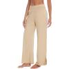 imageWiWi Womens Viscose from Bamboo Lounge Pants Soft Wide Leg Pajama Bottoms Palazzo Yoga Pant Casual Pj Bottom SXXLGray Sand