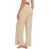 imageWiWi Womens Viscose from Bamboo Lounge Pants Soft Wide Leg Pajama Bottoms Palazzo Yoga Pant Casual Pj Bottom SXXLGray Sand