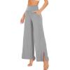imageWiWi Womens Viscose from Bamboo Lounge Pants Soft Wide Leg Pajama Bottoms Palazzo Yoga Pant Casual Pj Bottom SXXLHeather Grey