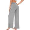 imageWiWi Womens Viscose from Bamboo Lounge Pants Soft Wide Leg Pajama Bottoms Palazzo Yoga Pant Casual Pj Bottom SXXLHeather Grey