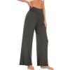 imageWiWi Womens Viscose from Bamboo Lounge Pants Soft Wide Leg Pajama Bottoms Palazzo Yoga Pant Casual Pj Bottom SXXLIron Grey