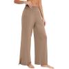 imageWiWi Womens Viscose from Bamboo Lounge Pants Soft Wide Leg Pajama Bottoms Palazzo Yoga Pant Casual Pj Bottom SXXLKhaki