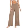 imageWiWi Womens Viscose from Bamboo Lounge Pants Soft Wide Leg Pajama Bottoms Palazzo Yoga Pant Casual Pj Bottom SXXLKhaki