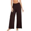 imageWiWi Womens Viscose from Bamboo Lounge Pants Soft Wide Leg Pajama Bottoms Palazzo Yoga Pant Casual Pj Bottom SXXLMocha