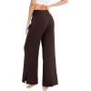 imageWiWi Womens Viscose from Bamboo Lounge Pants Soft Wide Leg Pajama Bottoms Palazzo Yoga Pant Casual Pj Bottom SXXLMocha