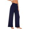 imageWiWi Womens Viscose from Bamboo Lounge Pants Soft Wide Leg Pajama Bottoms Palazzo Yoga Pant Casual Pj Bottom SXXLNavy