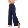 imageWiWi Womens Viscose from Bamboo Lounge Pants Soft Wide Leg Pajama Bottoms Palazzo Yoga Pant Casual Pj Bottom SXXLNavy