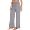 imageWiWi Womens Viscose from Bamboo Lounge Pants Soft Wide Leg Pajama Bottoms Palazzo Yoga Pant Casual Pj Bottom SXXLStone Grey