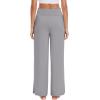 imageWiWi Womens Viscose from Bamboo Lounge Pants Soft Wide Leg Pajama Bottoms Palazzo Yoga Pant Casual Pj Bottom SXXLStone Grey