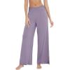 imageWiWi Womens Viscose from Bamboo Lounge Pants Soft Wide Leg Pajama Bottoms Palazzo Yoga Pant Casual Pj Bottom SXXLViolet
