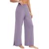 imageWiWi Womens Viscose from Bamboo Lounge Pants Soft Wide Leg Pajama Bottoms Palazzo Yoga Pant Casual Pj Bottom SXXLViolet