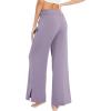 imageWiWi Womens Viscose from Bamboo Lounge Pants Soft Wide Leg Pajama Bottoms Palazzo Yoga Pant Casual Pj Bottom SXXLViolet