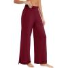 imageWiWi Womens Viscose from Bamboo Lounge Pants Soft Wide Leg Pajama Bottoms Palazzo Yoga Pant Casual Pj Bottom SXXLWine
