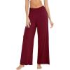 imageWiWi Womens Viscose from Bamboo Lounge Pants Soft Wide Leg Pajama Bottoms Palazzo Yoga Pant Casual Pj Bottom SXXLWine