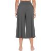 imageWiWi Womens Wide Leg Capri Pants Viscose from Bamboo Palazzo Lounge Bottoms with Pockets High Waist Pajama Bottom SXXLDark Heather Grey