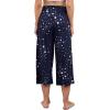 imageWiWi Womens Yoga Pants Comfy Casual Capri Bottoms with Pockets Sweatpants Wide Leg Capris Lounge Pant SXXLNavy Stars