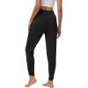 imageWiWi Womens Yoga Pants with Pockets  Viscose from Bamboo HighWaist Joggers Sweatpants Lounge Pajama Bottoms SXXLBlack