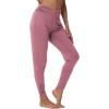 imageWiWi Womens Yoga Pants with Pockets  Viscose from Bamboo HighWaist Joggers Sweatpants Lounge Pajama Bottoms SXXLDusty Rose