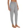 imageWiWi Womens Yoga Pants with Pockets  Viscose from Bamboo HighWaist Joggers Sweatpants Lounge Pajama Bottoms SXXLHeather Grey