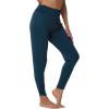 imageWiWi Womens Yoga Pants with Pockets  Viscose from Bamboo HighWaist Joggers Sweatpants Lounge Pajama Bottoms SXXLInk Blue