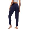imageWiWi Womens Yoga Pants with Pockets  Viscose from Bamboo HighWaist Joggers Sweatpants Lounge Pajama Bottoms SXXLNavy