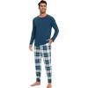 Peacock Blue+navy/Green Plaid