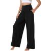 imageWiWi Pajama Pants for Women Soft Wide Leg Palazzo Lounge Sweatpants Loose Yoga BottomsViscose from Bamboo SXXLAblack