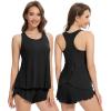 imageWiWi Pajama Set for Women Sexy Sleeveless Tops with Shorts Viscose from Bamboo Soft Ribbed Fabric Racerback Sleepwear SXXLBlack