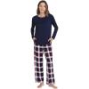 Navy+navy/Red Stripe Plaid