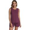 imageWiWi Pajamas for Women Tank Top Pajama Set Sleeveless Viscose from Bamboo Sleepwear Soft Shorts Pjs Sets Pj Loungewear SXXLDark Purple
