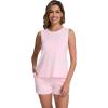 imageWiWi Pajamas for Women Tank Top Pajama Set Sleeveless Viscose from Bamboo Sleepwear Soft Shorts Pjs Sets Pj Loungewear SXXLPink