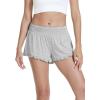 imageWiWi Sleep Shorts for Women Soft Yoga Bottoms Wide Leg Lounge Pj Short Pants Viscose from Bamboo SXXLDark Grey